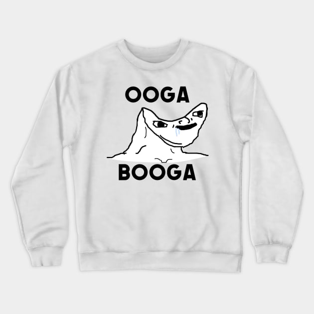 Ooga Booga Brainlet Meme Crewneck Sweatshirt by artsylab